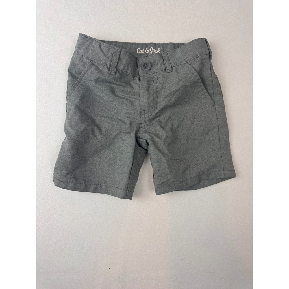 Cat & Jack Toddler Boys Gray Performance‎ Chino Shorts Size 4T Lightweight